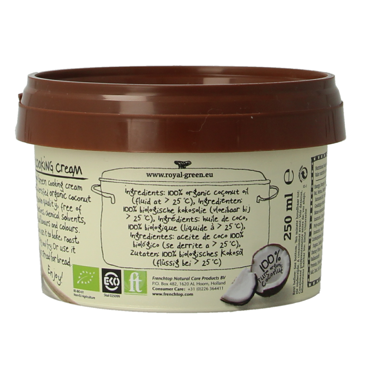 Royal Green Kokos cooking cream odourless bio 250.00 Milliliter