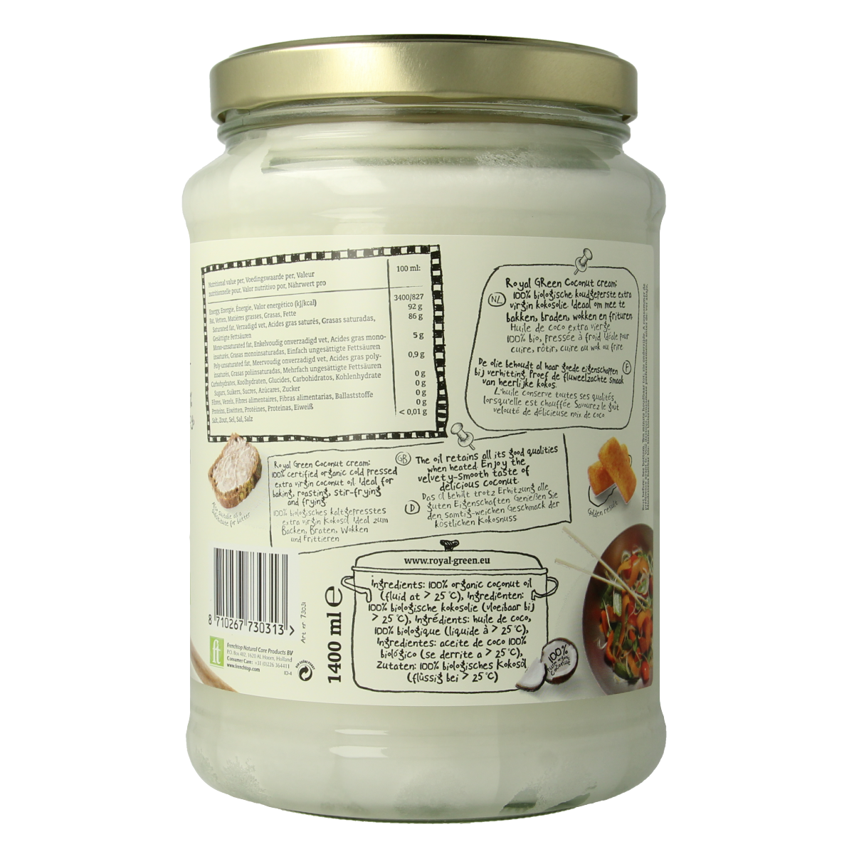 Royal Green Kokos cooking cream extra virgin bio 1400.00 Milliliter