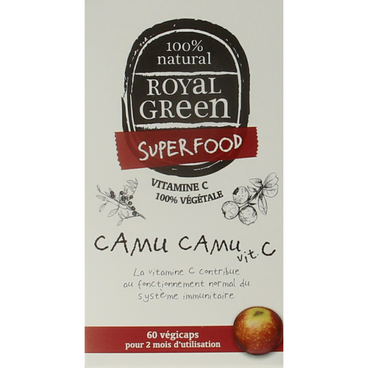 Royal Green Camu camu vitamine C 60.00 Vegetarische capsules