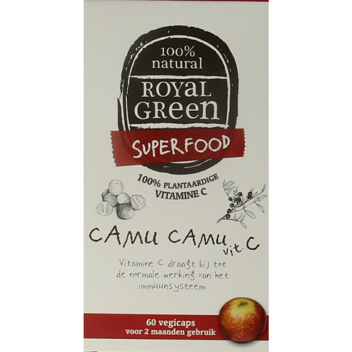 Royal Green Camu camu vitamine C 60.00 Vegetarische capsules