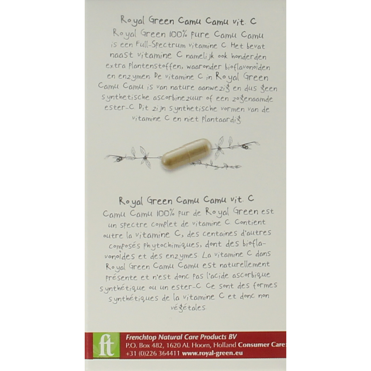 Royal Green Camu camu vitamine C 60.00 Vegetarische capsules