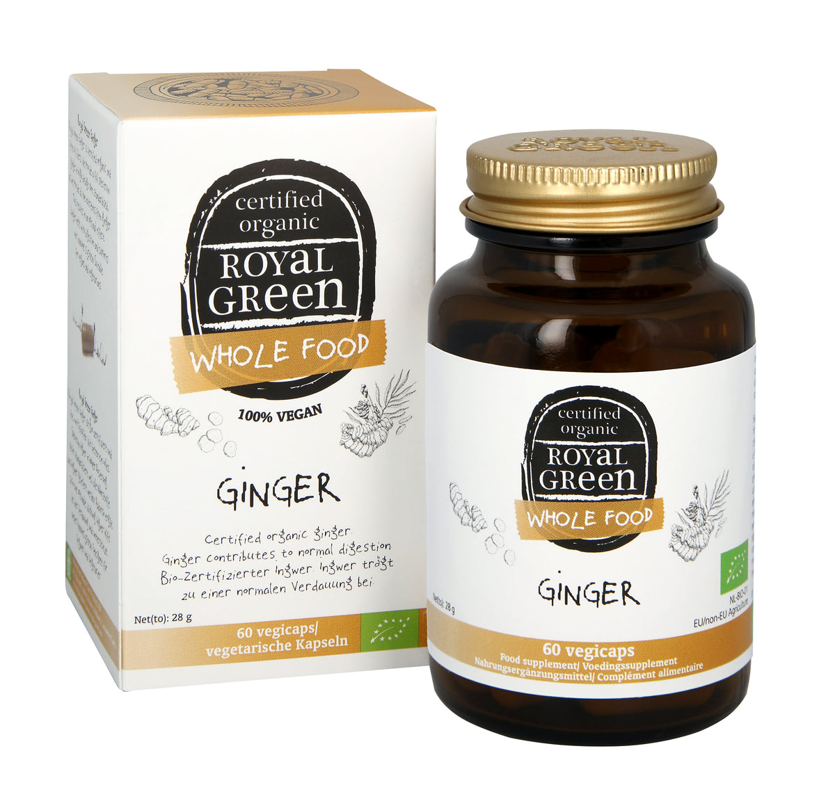 Royal Green Ginger bio 60.00 Vegetarische capsules