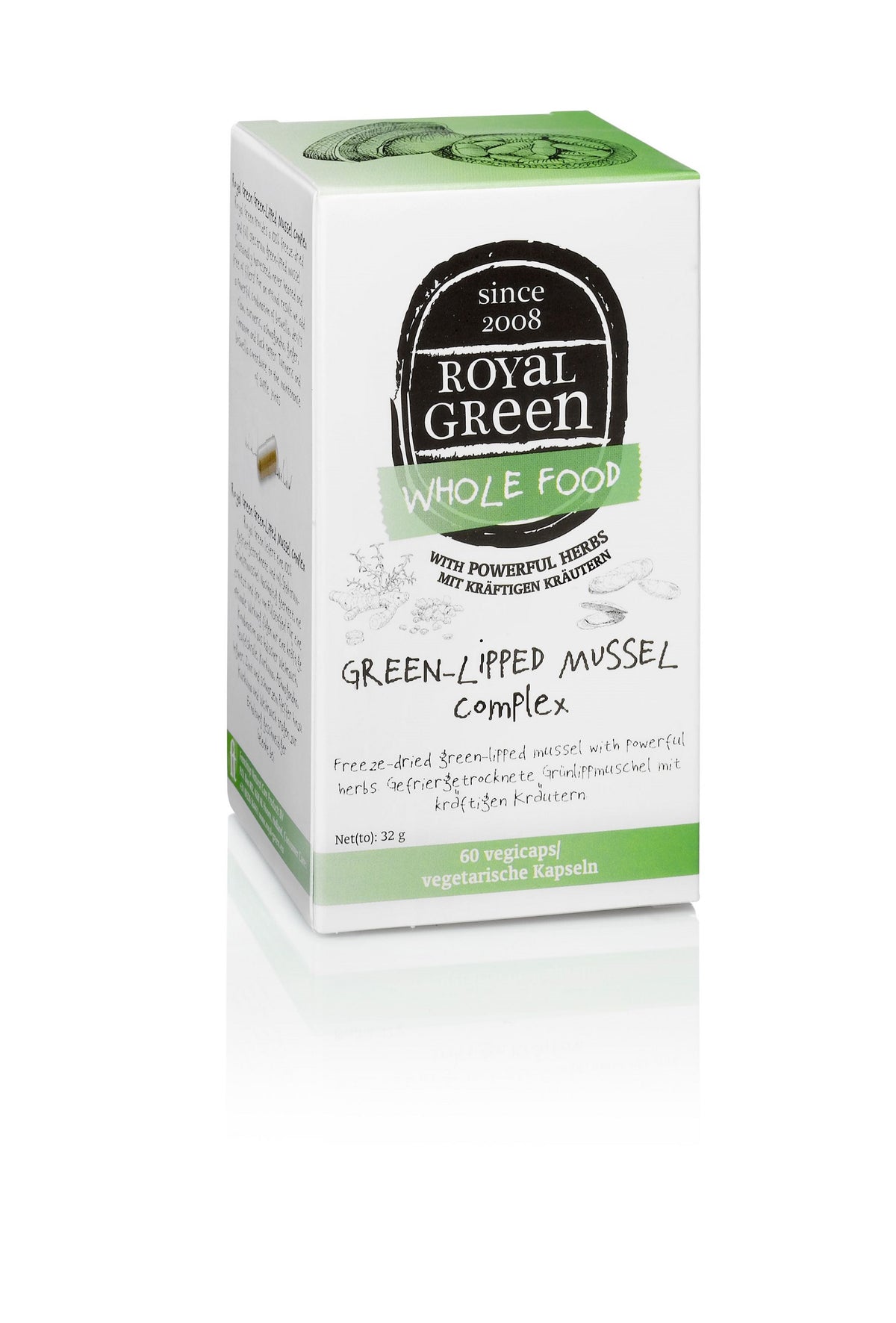 Royal Green Green-lipped mussel complex 60.00 Vegetarische capsules
