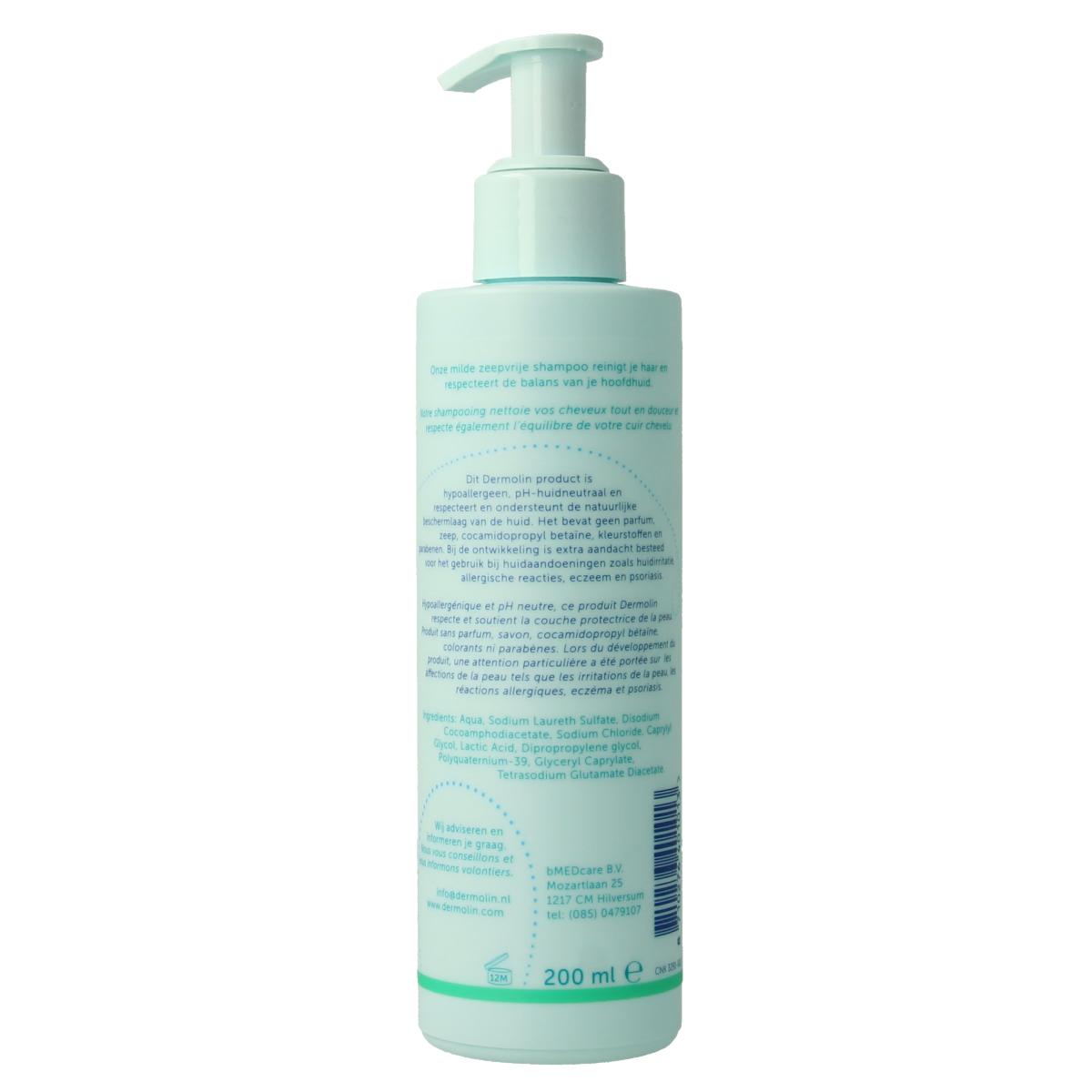 Dermolin Shampoo CAPB vrij 200.00 Milliliter