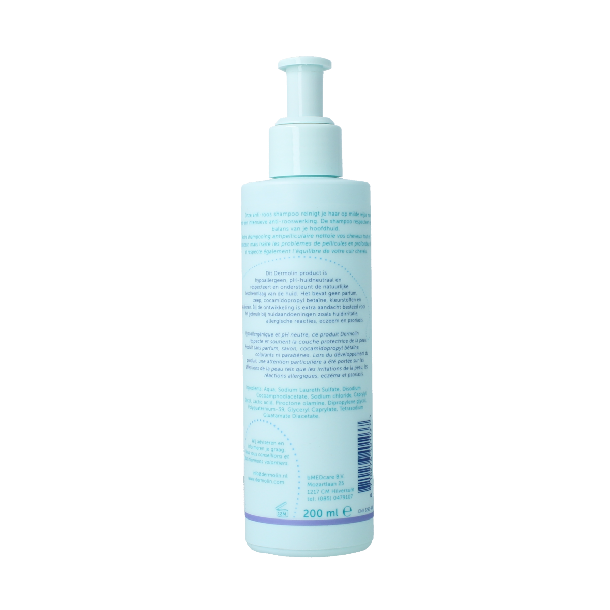 Dermolin Shampoo anti roos CAPB vrij 200.00 Milliliter