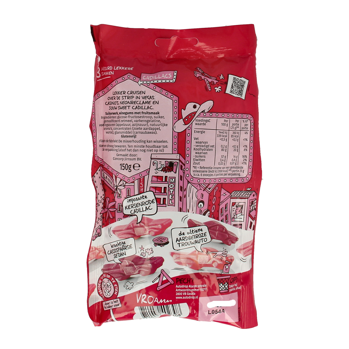 Autodrop Rode cadillacs bosvruchten 150.00 Gram