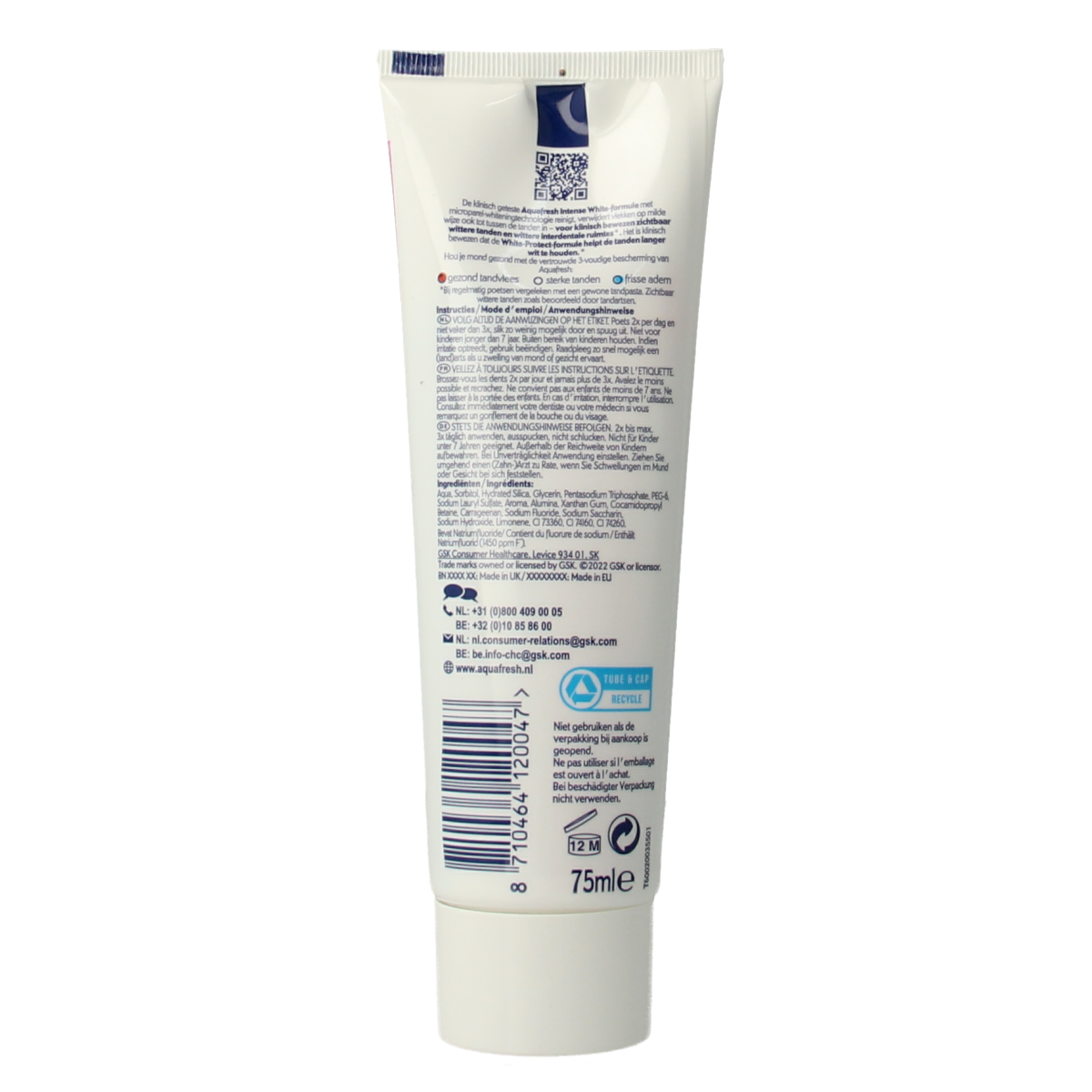 Aquafresh Tandpasta intense white 75.00 Milliliter