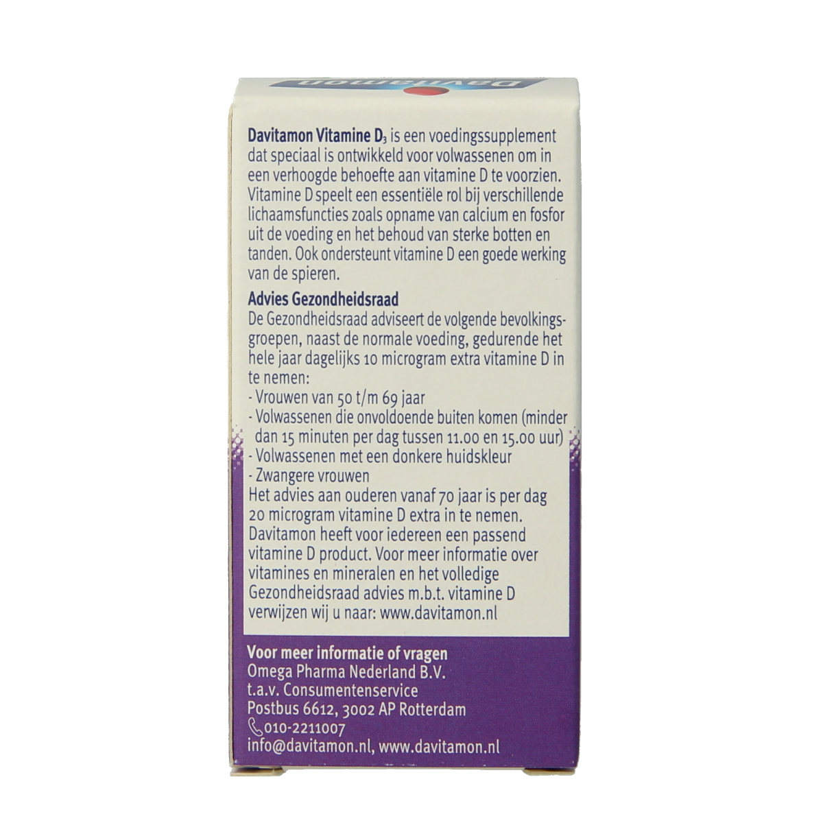 Davitamon Vitamine D volwassenen smelttablet 150.00 Tabletten
