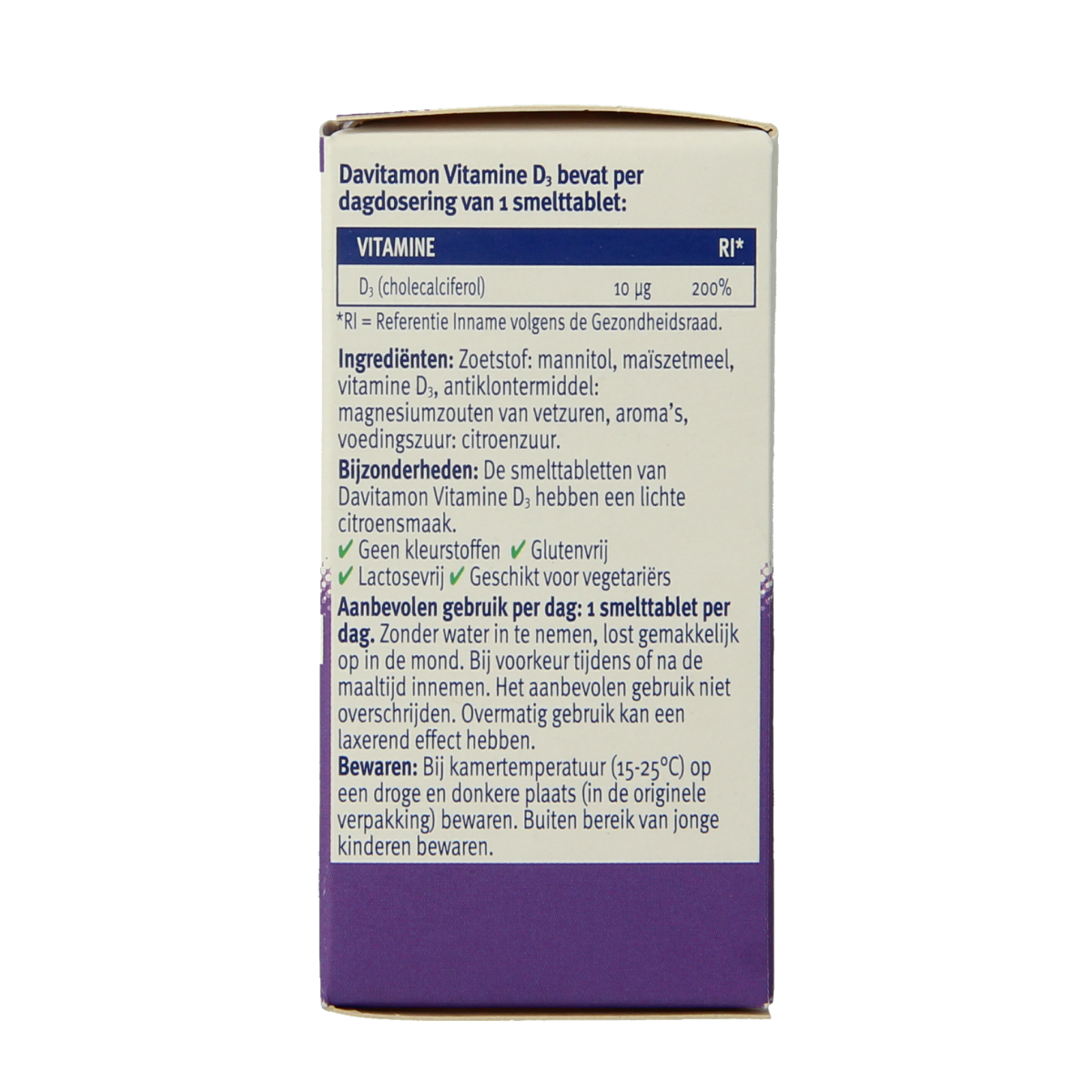 Davitamon Vitamine D volwassenen smelttablet 150.00 Tabletten