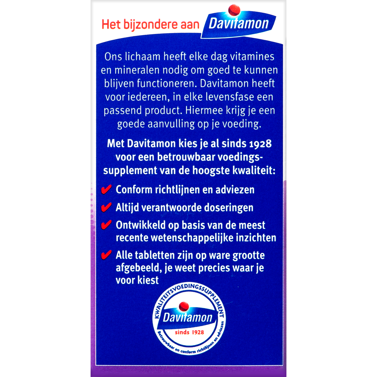 Davitamon Vitamine D 50+ smelttablet 130.00 Tabletten