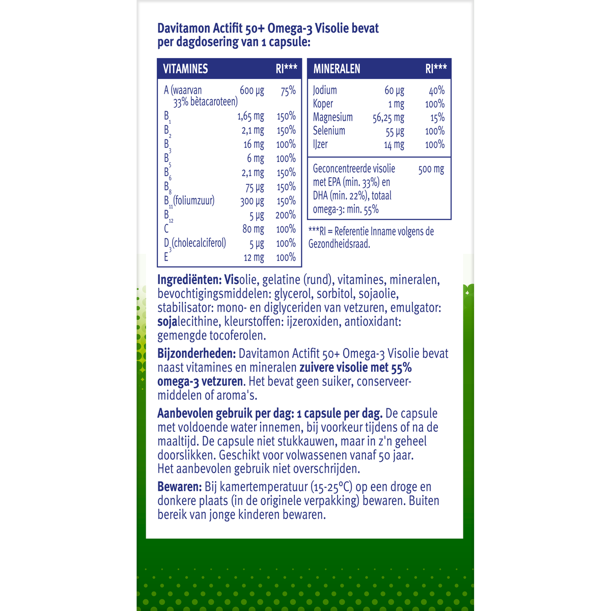 Davitamon Actifit 50+ omega 3 90.00 Capsules