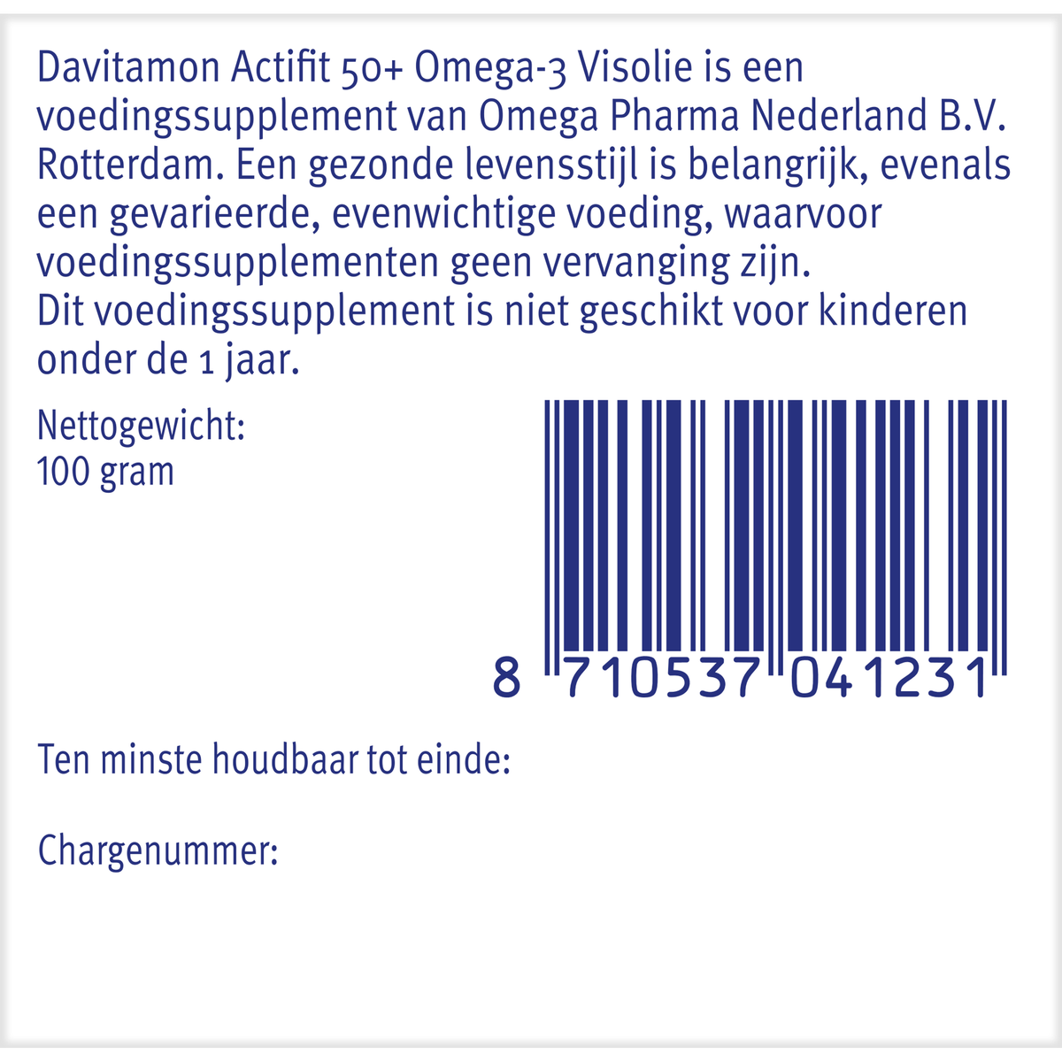 Davitamon Actifit 50+ omega 3 90.00 Capsules