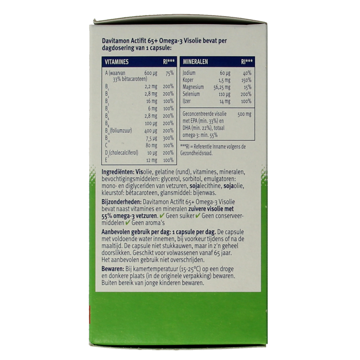Davitamon Actifit 65+ omega 3 80.00 Capsules