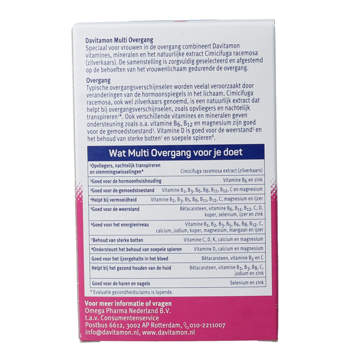 Davitamon Compleet vrouw overgang 60.00 Tabletten