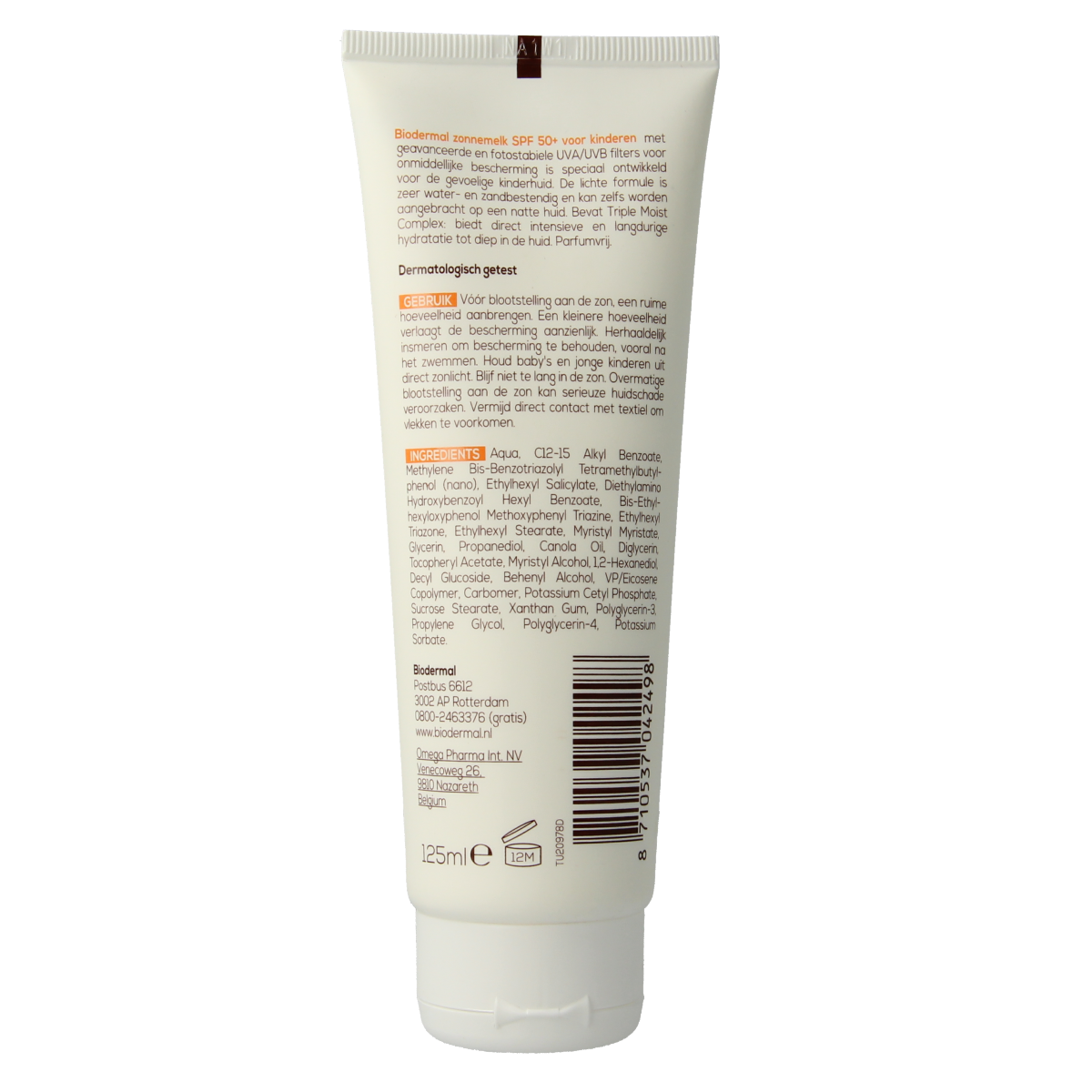 Biodermal Zonnemelk kids SPF50+ 125.00 Milliliter