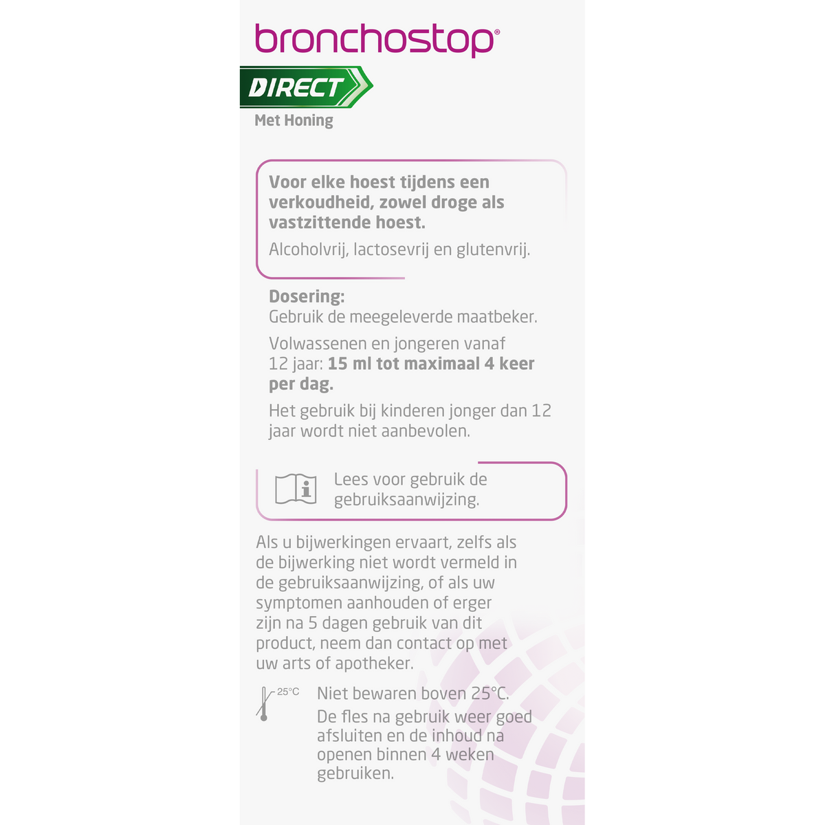 Bronchostop Hoestdrank direct met honing 120.00 Milliliter
