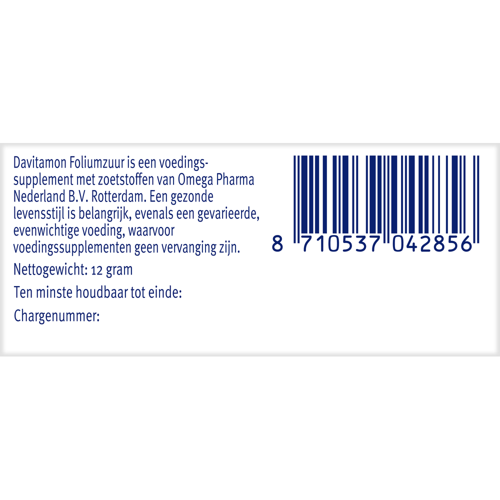 Davitamon Foliumzuur vitamine D  84.00 Tabletten