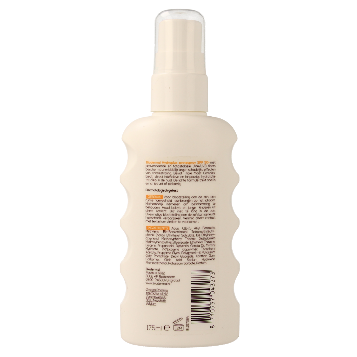 Biodermal Hydraplus zonspray SPF50 175.00 Milliliter
