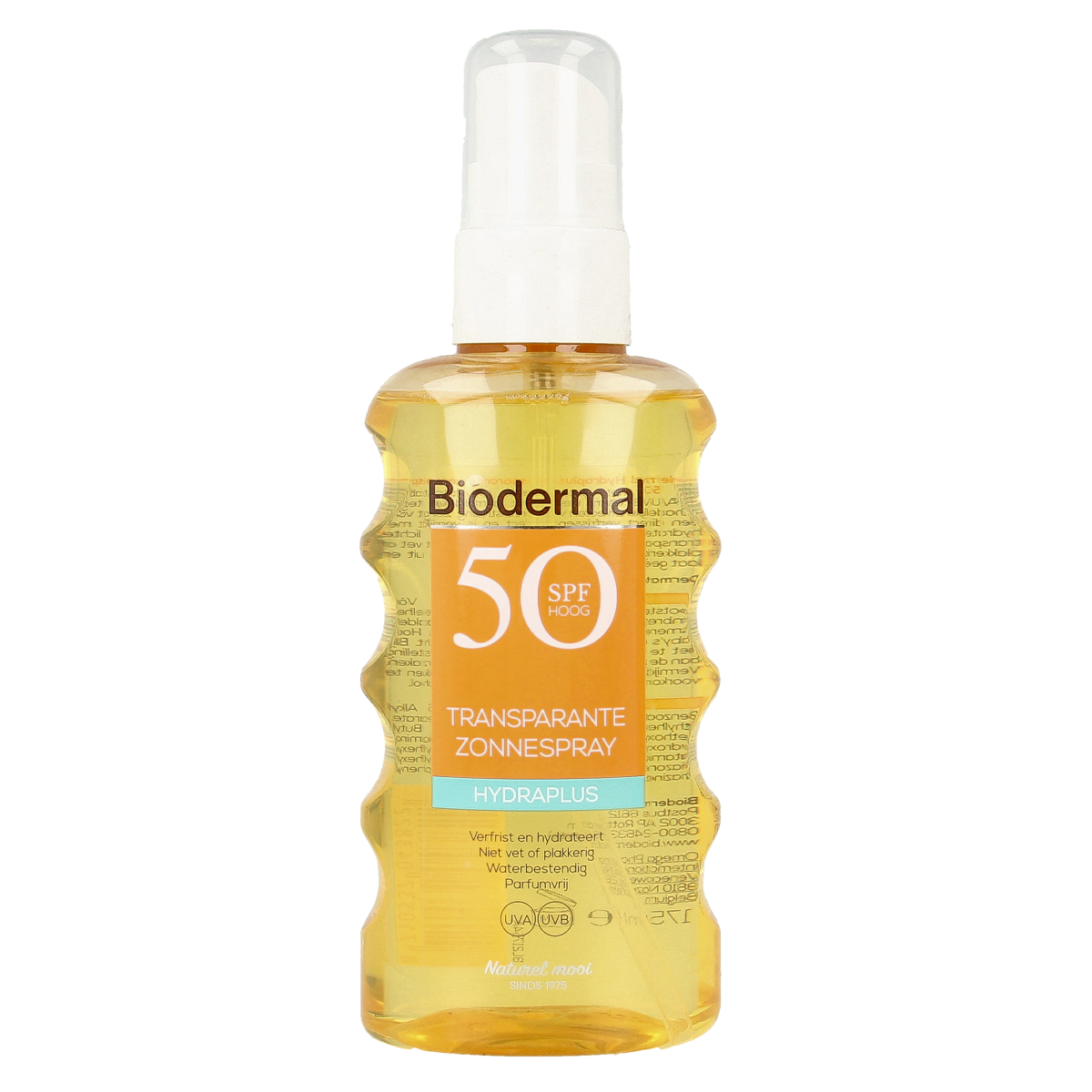 Biodermal Hydra plus transparante zonnespray SPF50 175.00 Milliliter