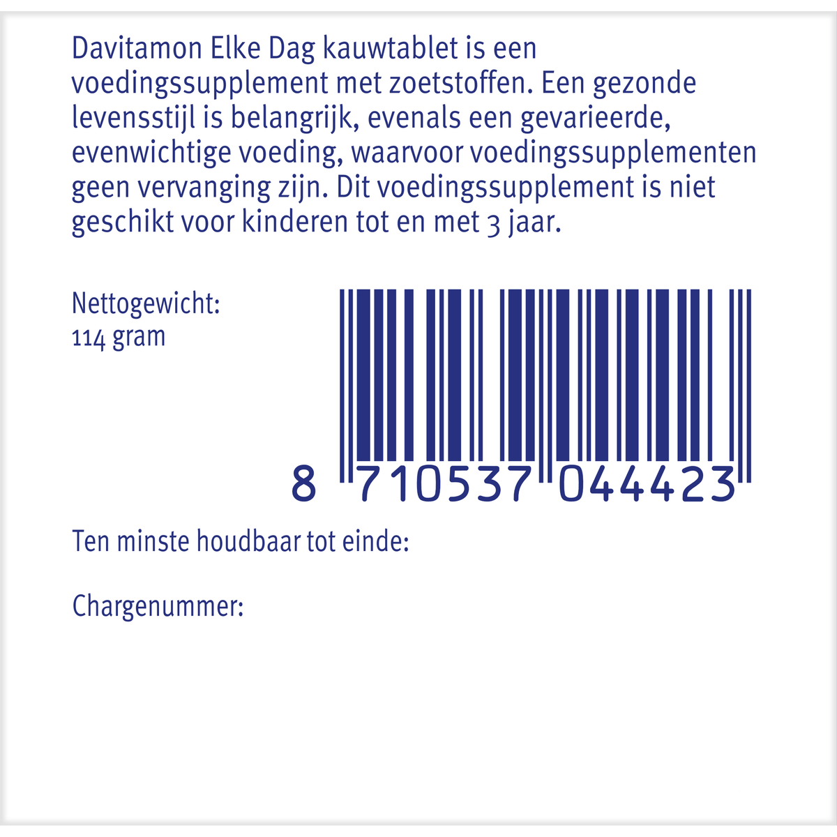 Davitamon Elke dag 60.00 Kauwtabletten