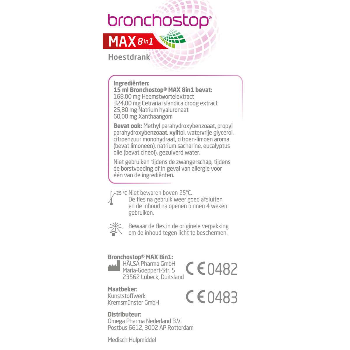 Bronchostop Hoestdrank max 8 in 1 120.00 Milliliter
