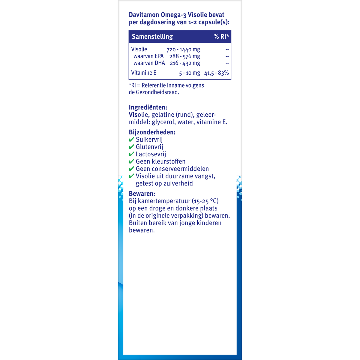 Davitamon Omega 3 visolie  60.00 Capsules