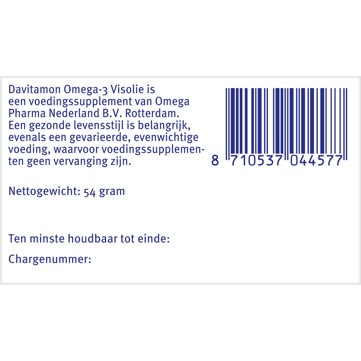Davitamon Omega 3 visolie  60.00 Capsules