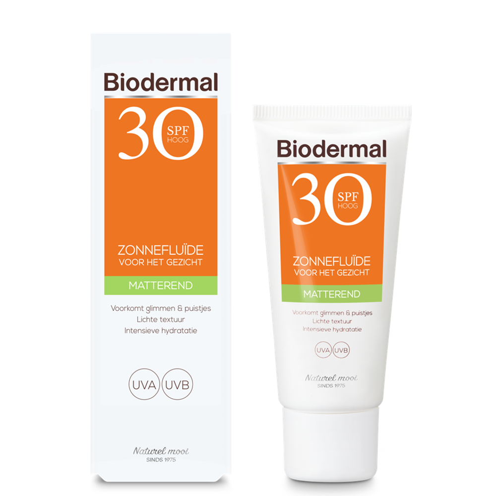 Biodermal Zon fluid matterende zonnefluide SPF30 40.00 Milliliter