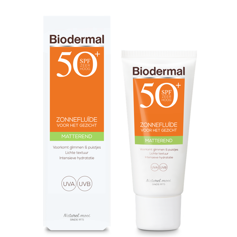 Biodermal Zon fluid matterende zonnefluide SPF50+ 40.00 Milliliter