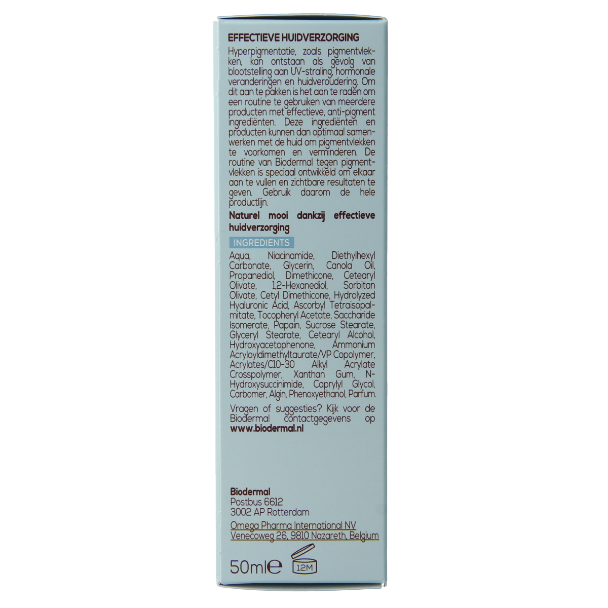 Biodermal Nachtcreme anti pigment 50.00 Milliliter