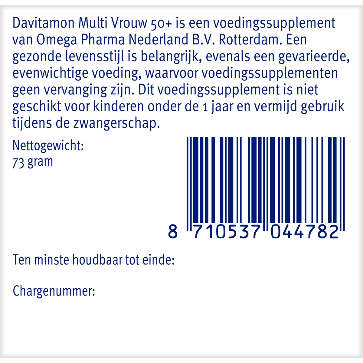 Davitamon Multi vrouw  50+ 60.00 Tabletten