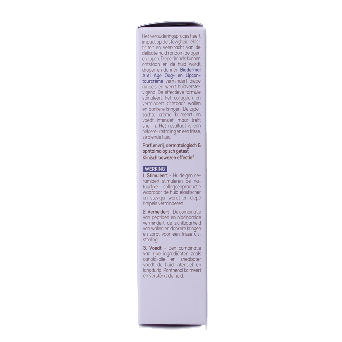 Biodermal Anti age oog- en lipcontour creme 15.00 Milliliter
