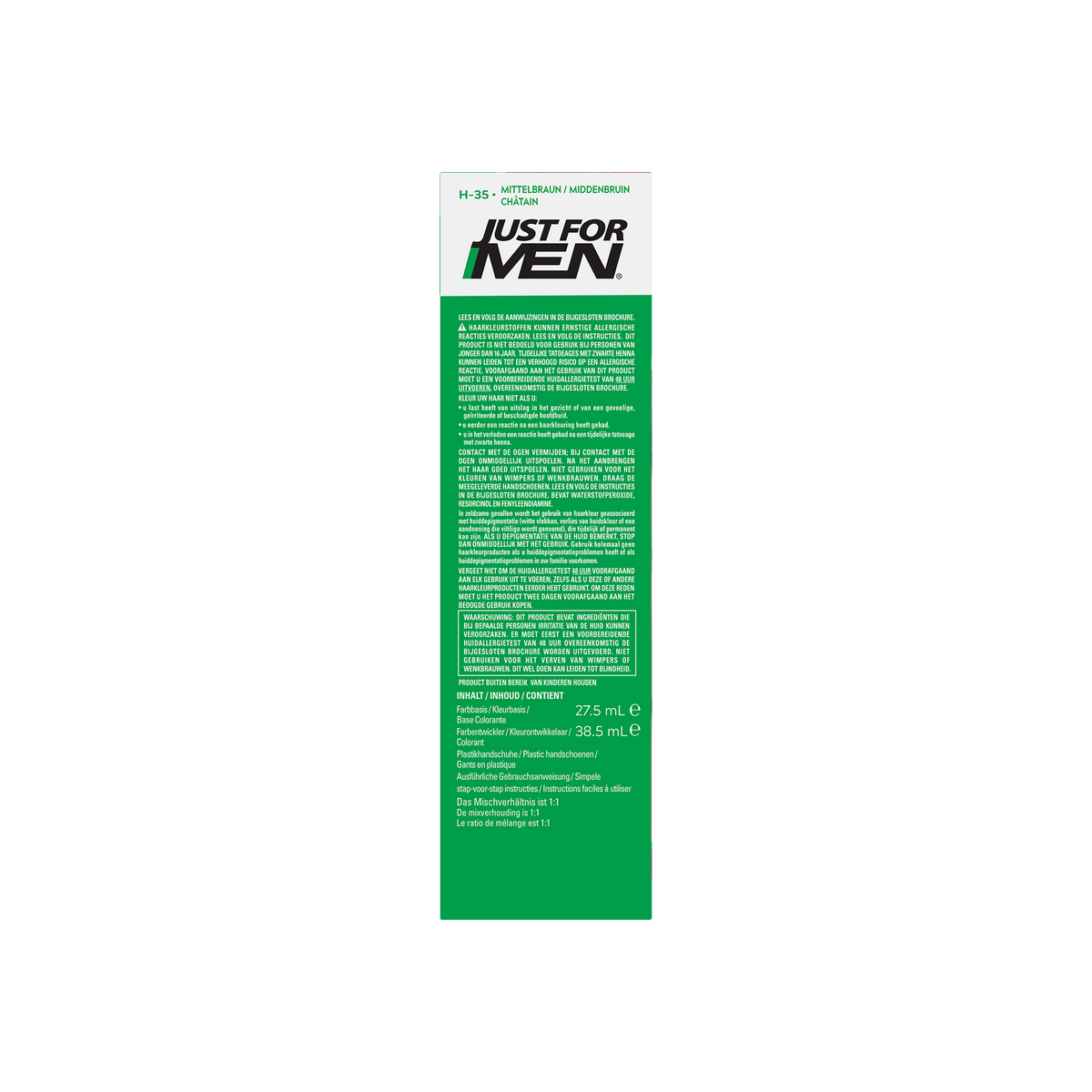 Just For Men Midden bruin H35 voorheen donker blond 2 x 30ml 1.00 Set