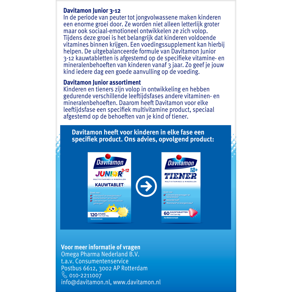 Davitamon Junior 3-12 banaan 120.00 Kauwtabletten
