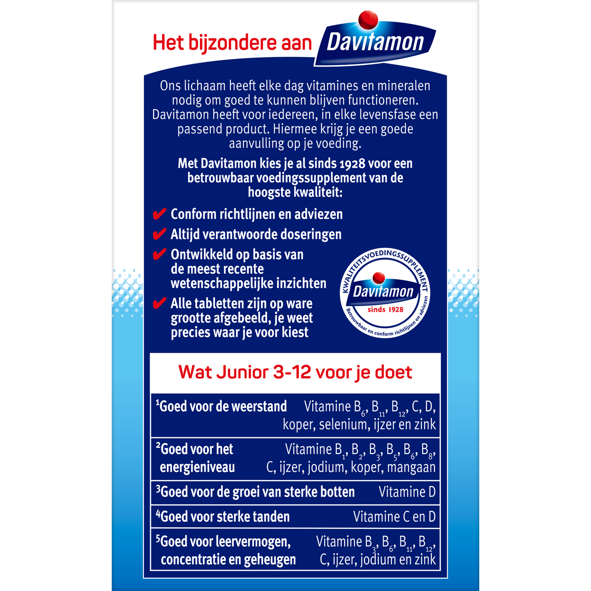 Davitamon Junior 3-12 framboos 120.00 Kauwtabletten