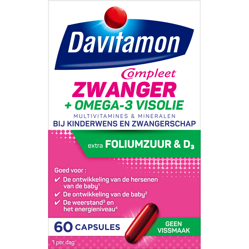 Davitamon Compleet zwanger plus visolie 60.00 Capsules