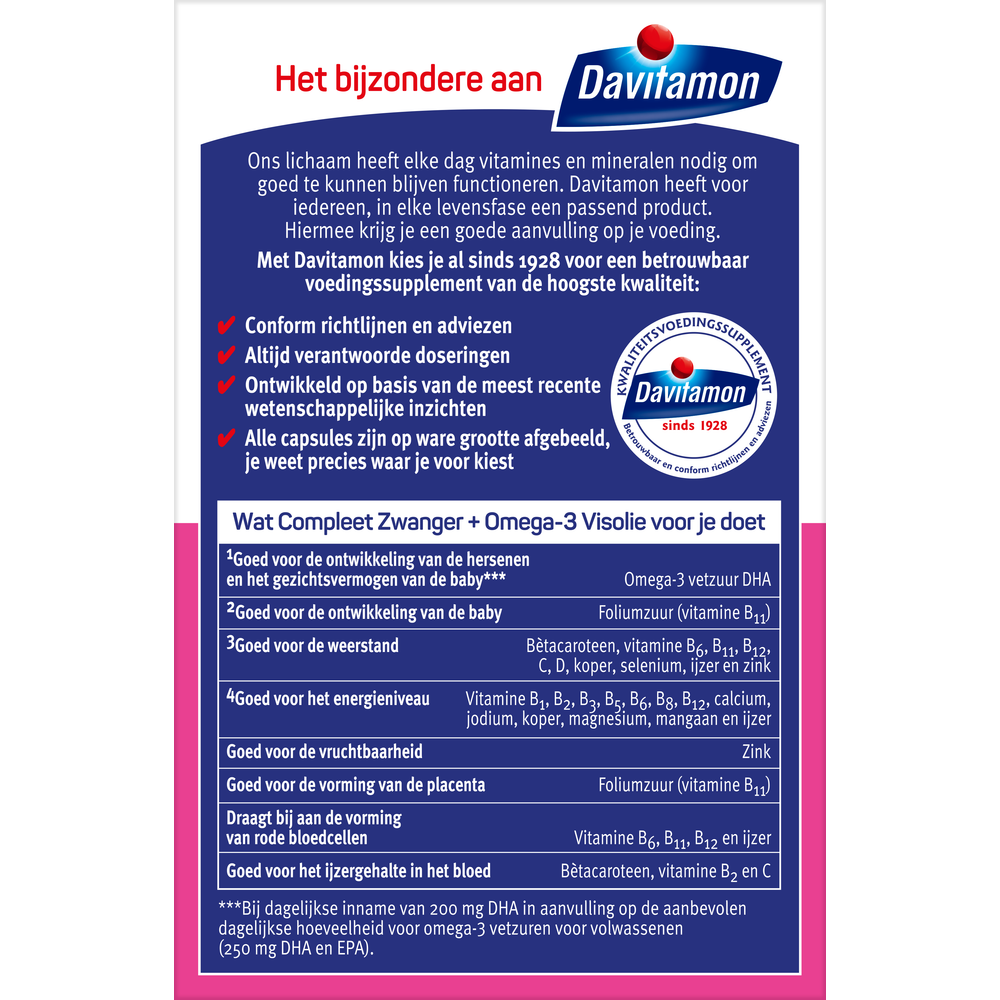 Davitamon Compleet zwanger plus visolie 60.00 Capsules