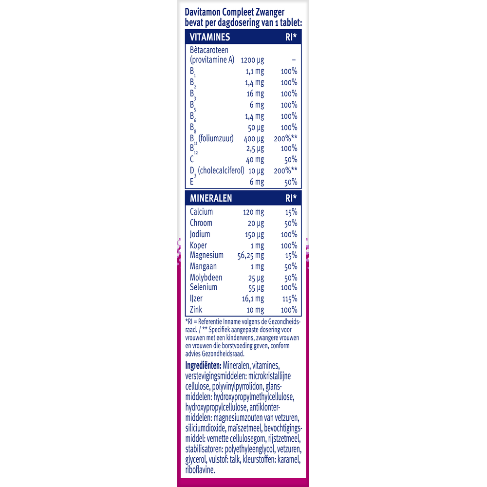 Davitamon Compleet zwanger 60.00 Tabletten