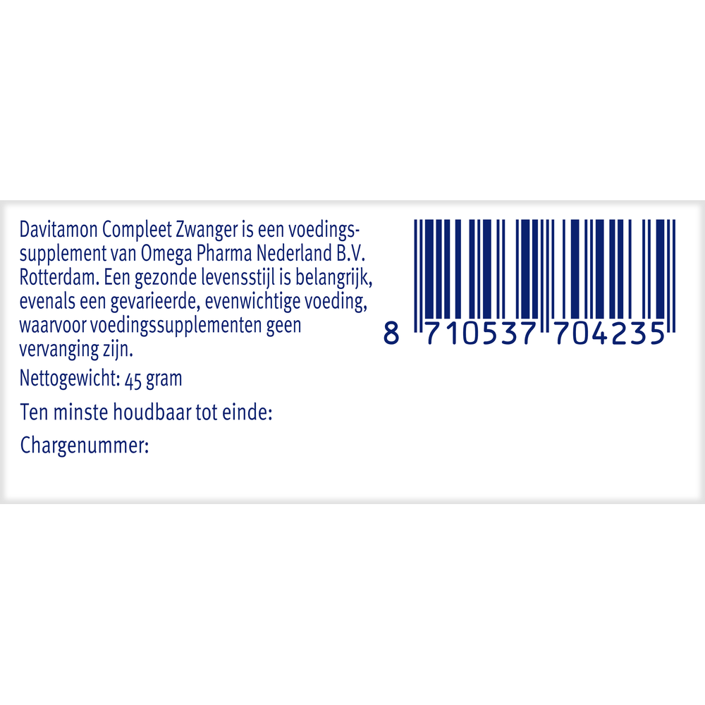 Davitamon Compleet zwanger 60.00 Tabletten
