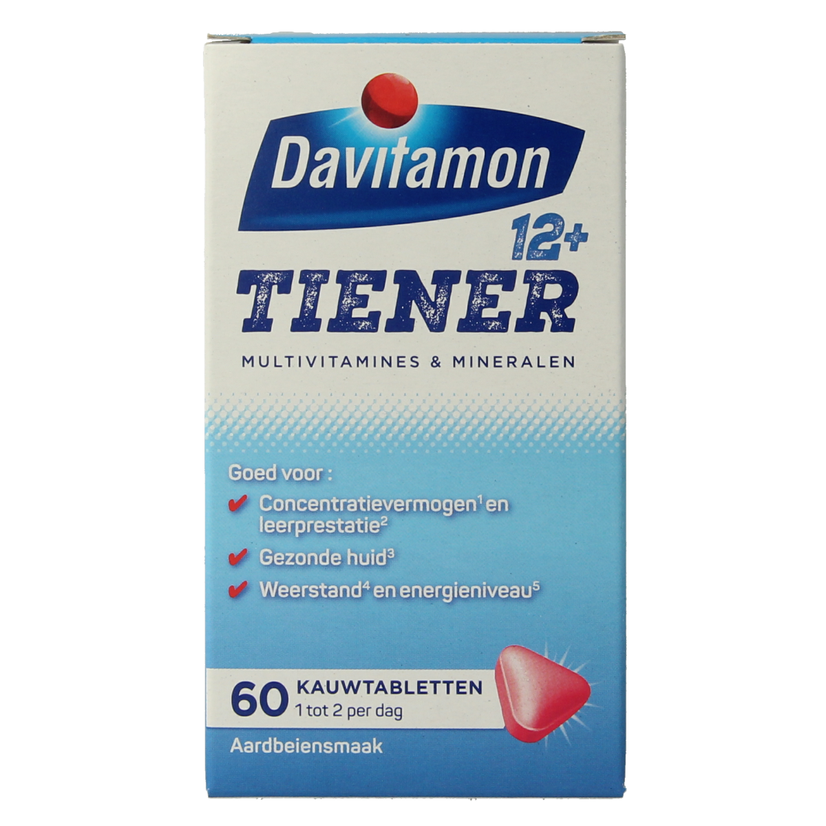 Davitamon Tiener boost 12+ aardbei 60.00 Tabletten