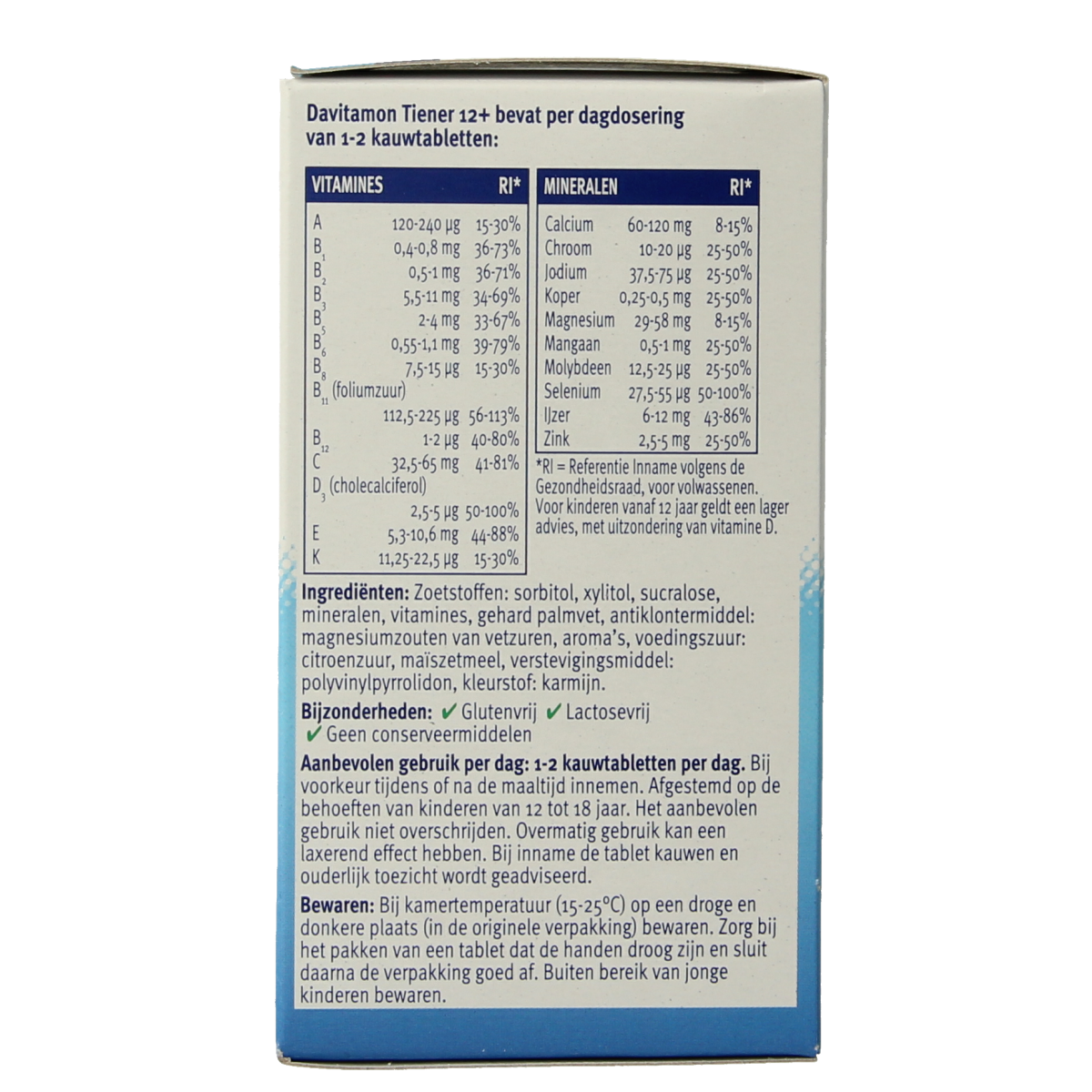 Davitamon Tiener boost 12+ aardbei 60.00 Tabletten