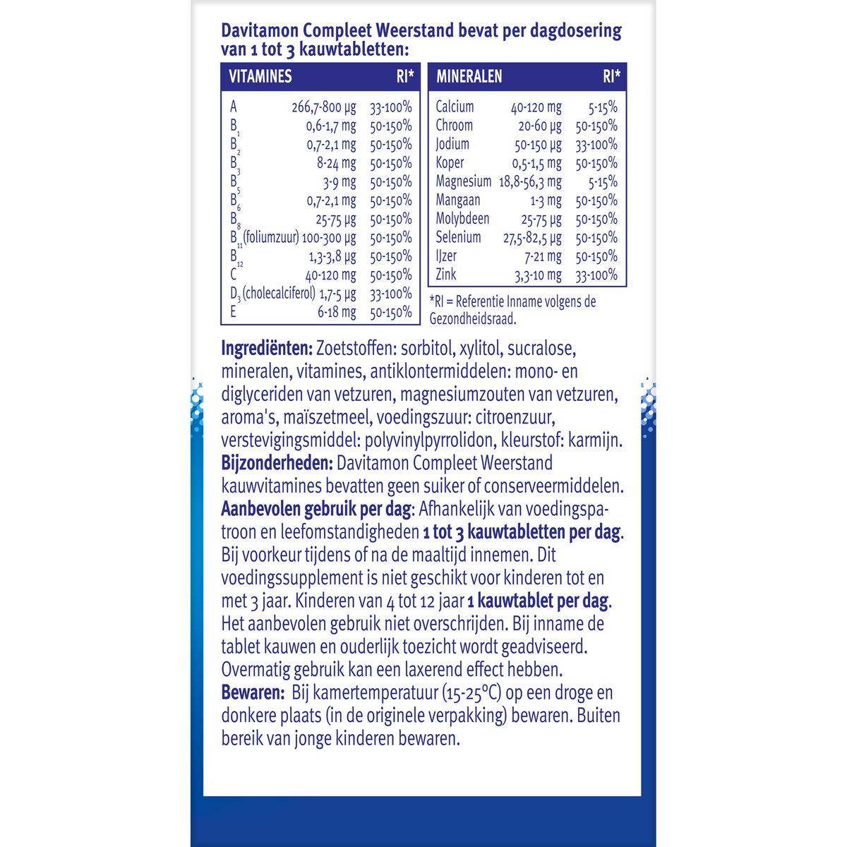 Davitamon Compleet weerstand kauwvitamines bosvruchten 60.00 Tabletten