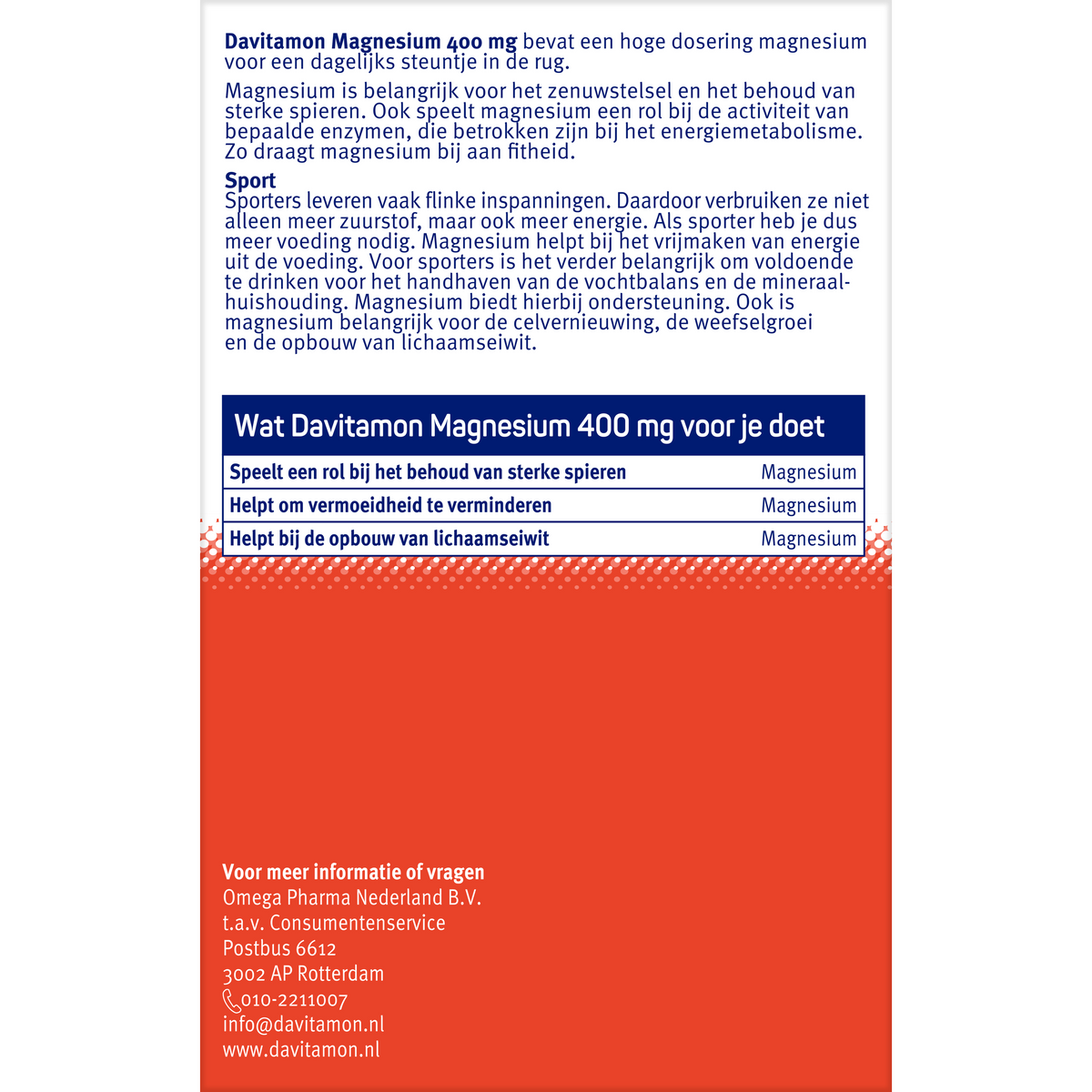 Davitamon Magnesium 400mg 30.00 Tabletten