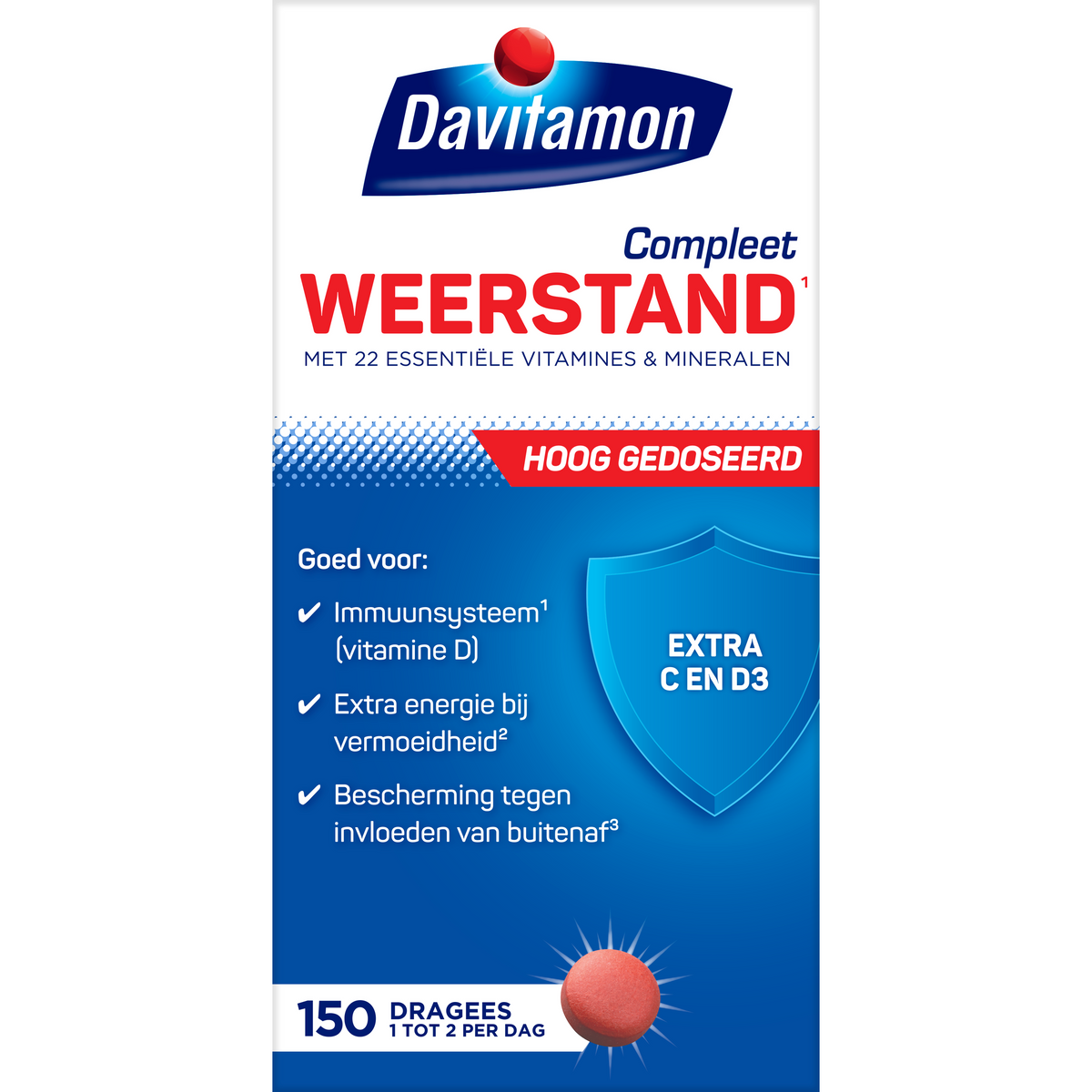 Davitamon Compleet weerstand hoog gedoseerd 150.00 Dragees