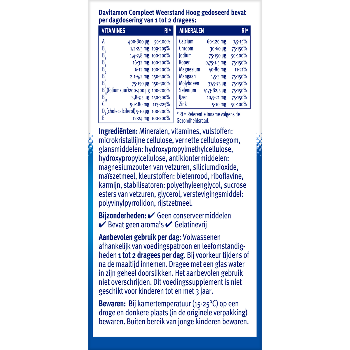 Davitamon Compleet weerstand hoog gedoseerd 150.00 Dragees