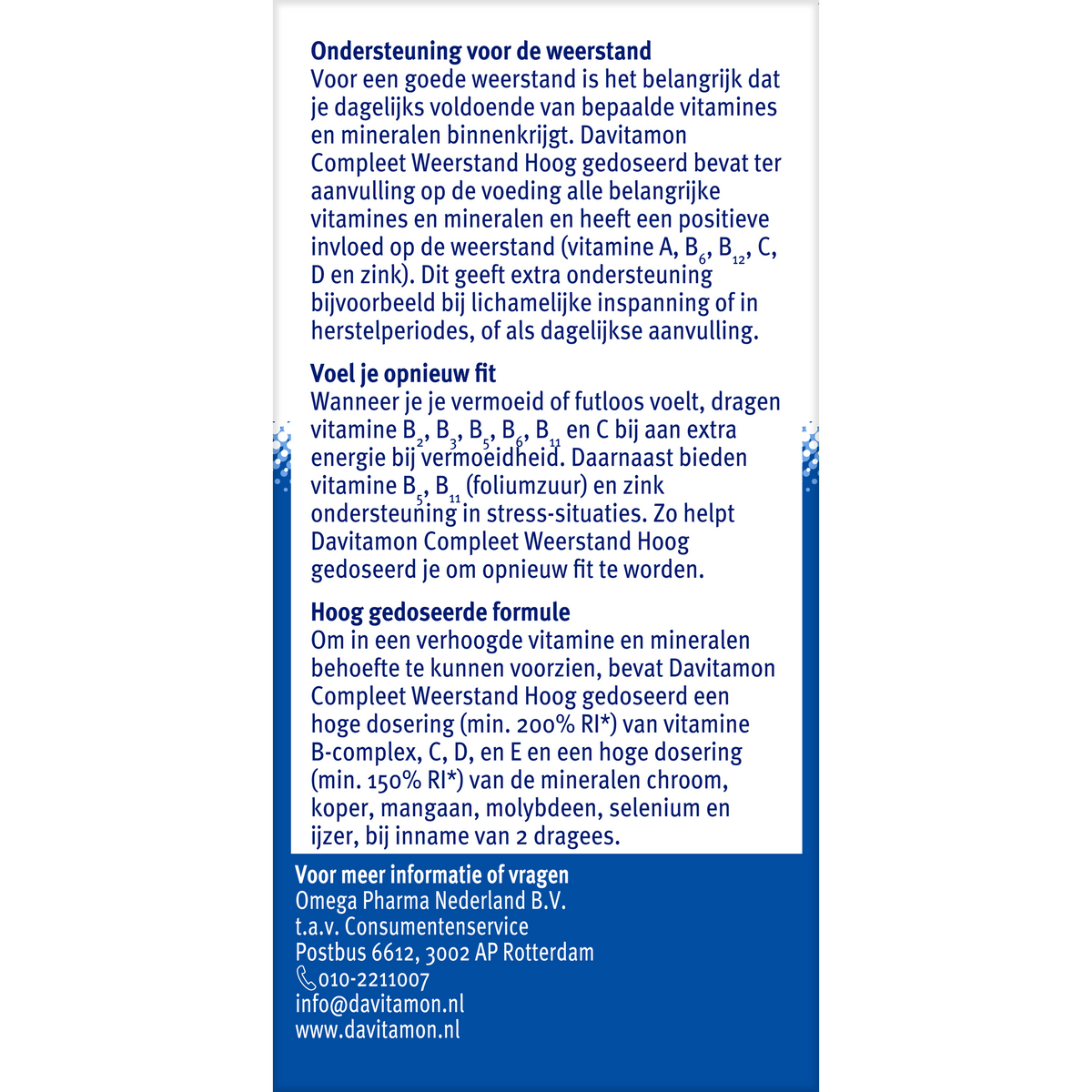 Davitamon Compleet weerstand hoog gedoseerd 150.00 Dragees