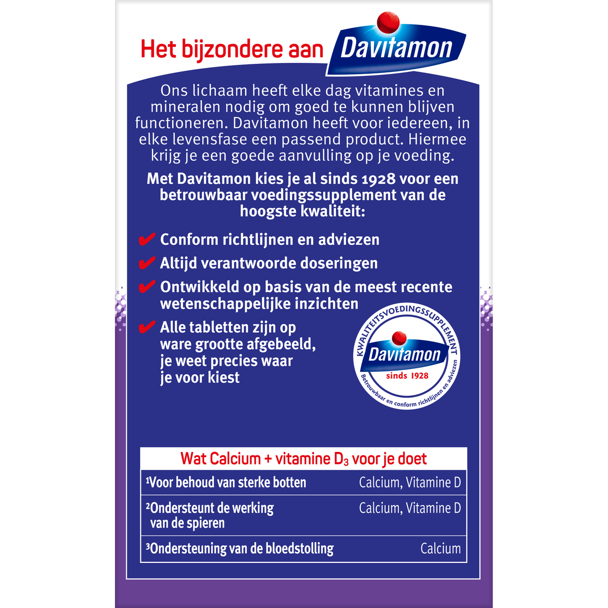 Davitamon Calcium & D3 mint 60.00 Kauwtabletten