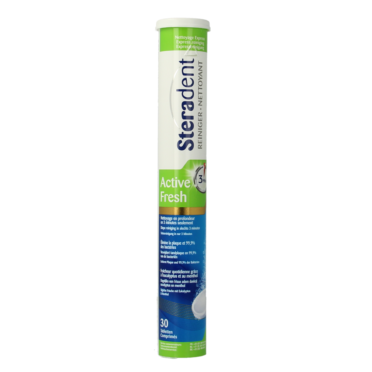 Steradent Active fresh 30.00 Stuks
