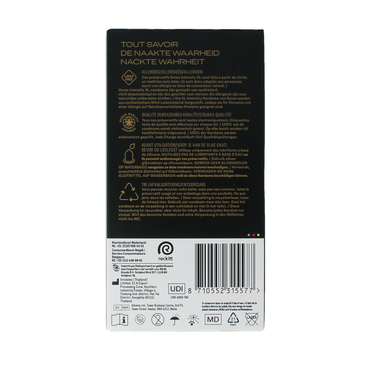 Durex Condooms intensity XL 10.00 Stuks