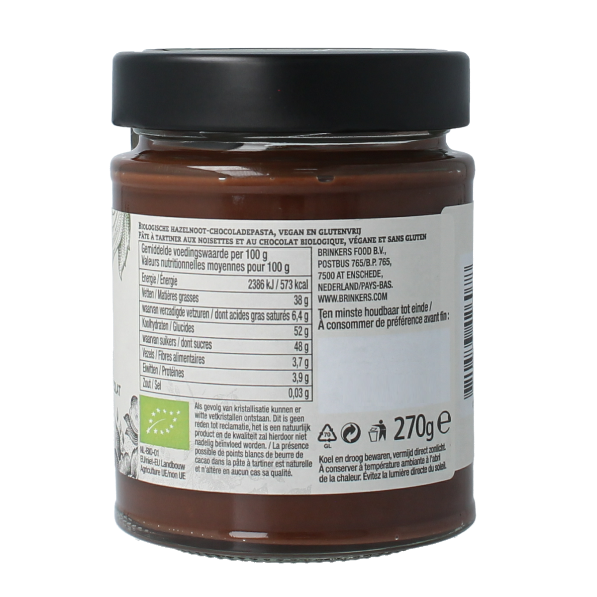 La Vida Hazelnootpasta bio 270.00 Gram